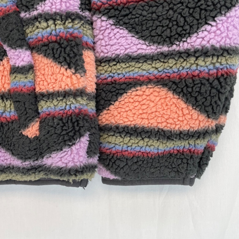 Billabong Pullover Half Snap Sherpa Jacket Multicoloured Women’s Size Large - Picture 13 of 14